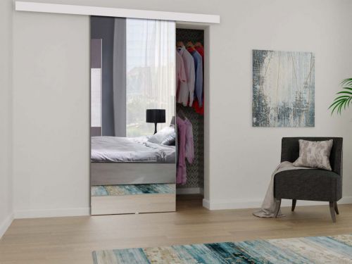 Drzwi naścienne przesuwne Mirror 90 - sklep kier.furniture