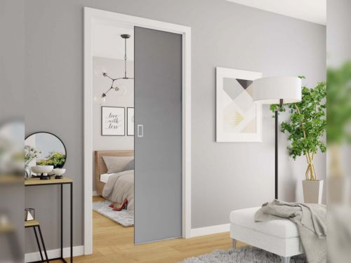Drzwi wewnątrzścienne przesuwne Evo 90 - kolor antracyt - sklep kier.furniture
