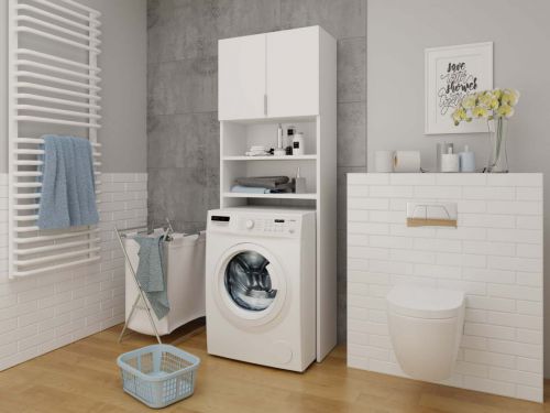 Szafka nad pralkę Frania - kolor biały - sklep kier.furniture