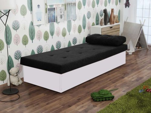 Tapczan Berta - podstawa biała, siedzisko czarne - sklep kier.furniture
