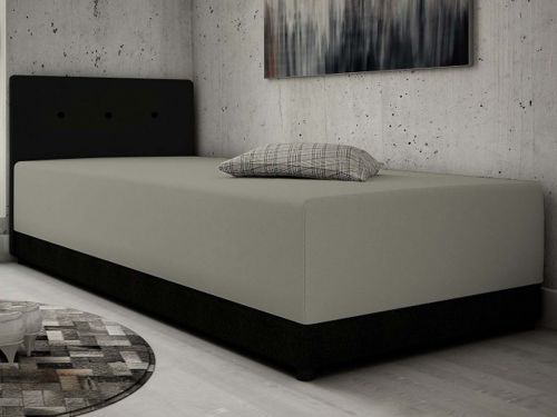 Tapczan Krystek Bis - podstawa czarna, siedzisko szare - sklep kier.furniture