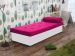 Tapczan Berta - podstawa biała, siedzisko fioletowe - sklep kier.furniture